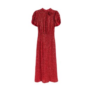 Šljokičasta haljina s napuhanim rukavima, Reserved