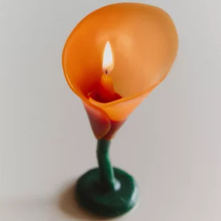 Ukrasna svijeća s cvjetovima, ZARA HOME