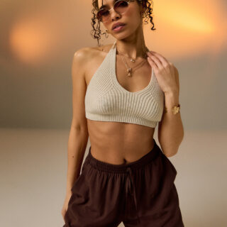 Halter top s vezanjem oko vrata, Sinsay